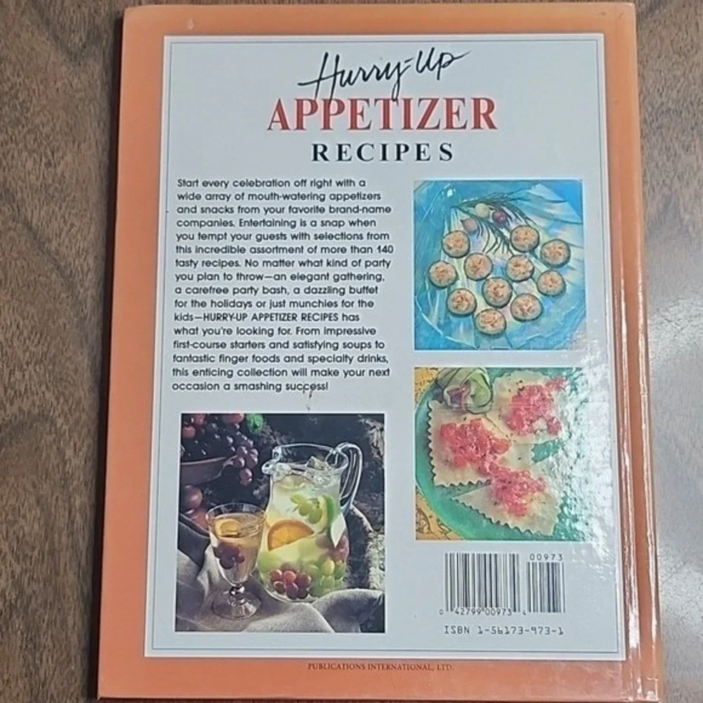 Hurry-up‎ appetizer recipes by Publications International, Hardcover